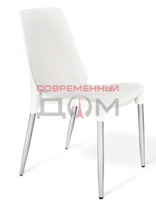 Стул Sheffilton SHT-S75-1 пластик металл CT-105 белый/хром лак